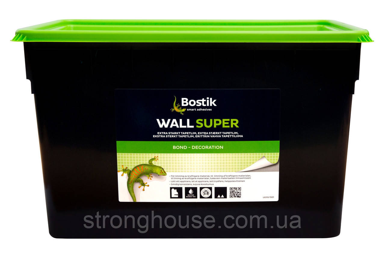 Bostik Wall Super (Бостік 76) 15кг. Клей для склохолста, склошпалер, флізеліну