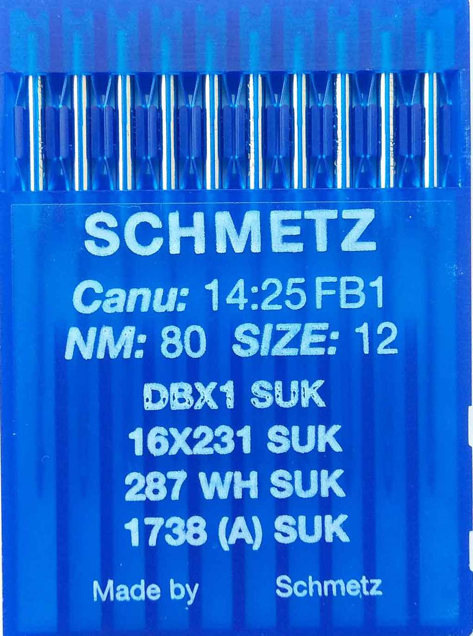 Голки Schmetz DBх1, SUK №80 для промислових швейних машин