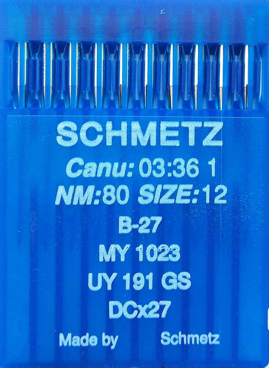 Голки Schmetz DC-27 №80 для промислових оверлоков