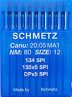 Иглы Schmetz DPx5, SPI №80 для промышленных швейных машин