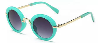 Сонцезахисні круглі окуляри для дівчинки Бірюзовий