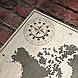 Карта світу з фанери, перфорована, декорована компасом 66,5*47 см, фото 2