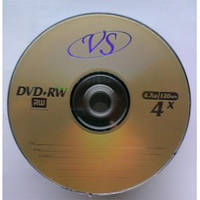 Диск DVD+RW VS 4,7 GB 4x Bulk 50 золотистый