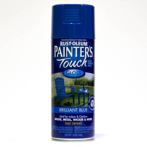 Фарба універсальна Painter's Touch, блакитна глянсова, аерозоль, 0,34 кг, фото 1