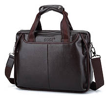 Чоловіча ділова сумка портфель Bodi PI630 Темно-коричневий