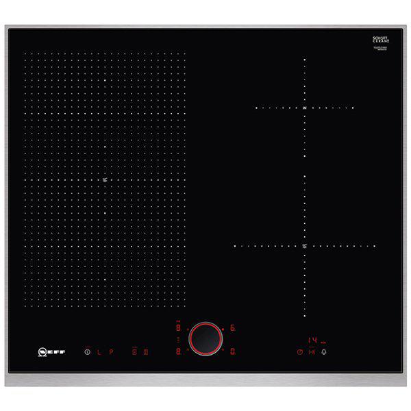 Індукційна варильна поверхня MultiZone об'єднує дві лівих конфорки Neff T56TS51N0