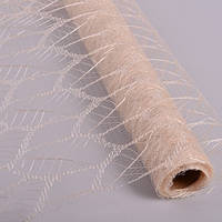 Флористична ніжна сітка павутинка листочки для флористики беж 41