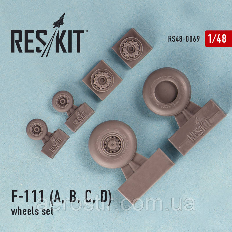 General Dynamics F-111 (A, B, C, D) wheels set 1/48 RES/KIT 48-0069