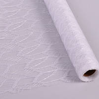 Флористична ніжна сітка павутинка листочки для флористики біла