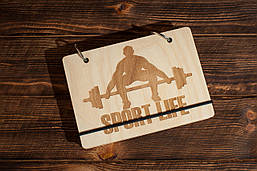 Блокнот А6 із дерева "Sport Life. Спорт"