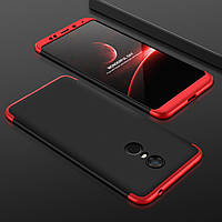 Чохол GKK 360 для Xiaomi Redmi 5 Plus (5.99") Бампер накладка Black-Red