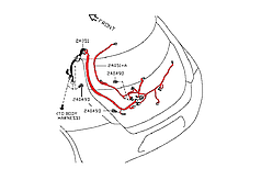 Проводка двері довга (кришки, ляди) Nissan Leaf ZE0 (10-12) 24052-3NA1A