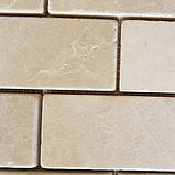 Декоративна бежева мозаїка Карфаген з натурального мармуру 30,5х30,5х1 см, фото 4