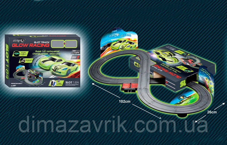 Автотрек Glow Racing JJ 87-2