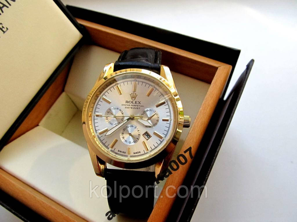 Мужские унивесальные кварцевые часы Rolex под PATEK PHILIPPE купить недорого - фото 1 - id-p56028466