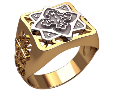 Кільце Перстень Печатка Хрест, Хрест, фото 1