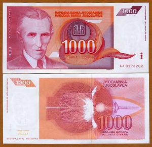 Yugoslavia Югославія - 1000 Dinara 1992 UNC