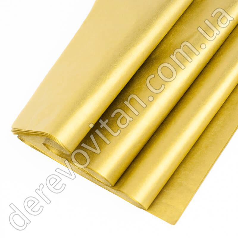 Бумага тишью, золото, 10 листов, 50 см×70 см - фото 1 - id-p259938704