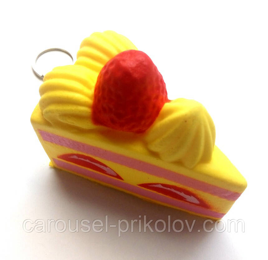 Сквіші Squishy антистрес тортик брелок з ароматом, фото 1