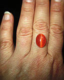 Котяче око кабашон овальної форми жовтогарячий від студії LadyStyle.Biz, фото 4