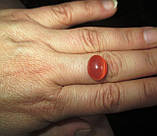 Котяче око кабашон овальної форми жовтогарячий від студії LadyStyle.Biz, фото 6