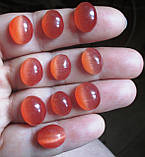 Котяче око кабашон овальної форми жовтогарячий від студії LadyStyle.Biz, фото 8