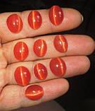 Котяче око кабашон овальної форми жовтогарячий від студії LadyStyle.Biz, фото 9