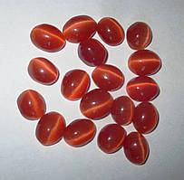 Котяче око кабашон овальної форми жовтогарячий від студії LadyStyle.Biz