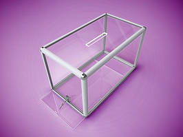 Ящик для голосування з алюмінієвого профілю 600х300х300мм