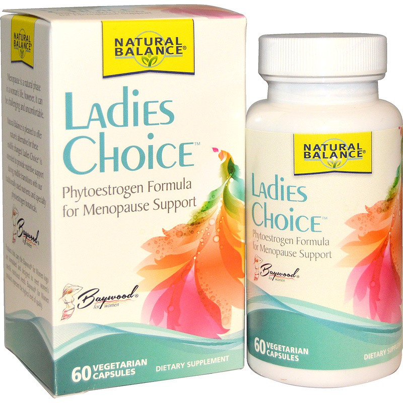 Natural Balance, Ladies Choice, формула з фітоестрогеном для підтримки в період менопаузи, 60 капсул