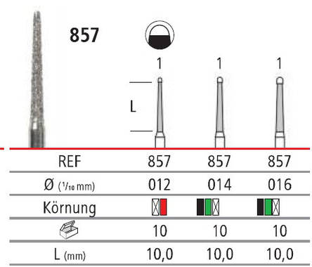 Бор алмазний конусний з безпечним краєм Oko Dent (Німеччина), фото 2