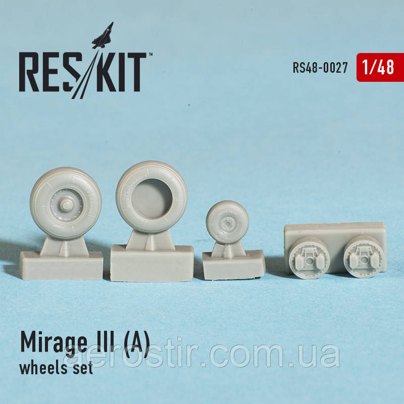 Dassault Mirage III (A) wheels set 1/48 RES/KIT 48-0027