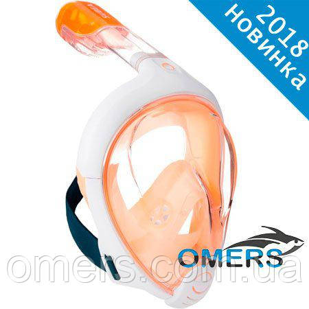 Повнолицева маска SUBEA Tribord Easybreath жовтогаряча