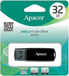 Накопитель USB Apacer 32GB black AP32GAH326B-1,  AP32GAH322B-1