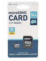 Platinet microSDHC 16 GB Class 10 + SD adapter