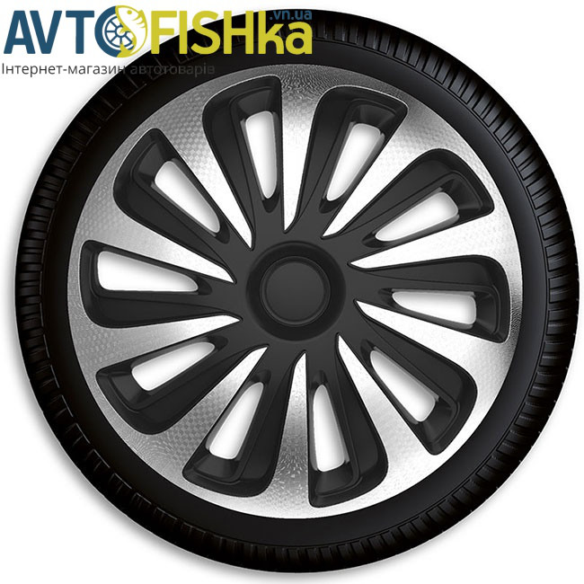 Ковпаки колісні ARGO R13 CALIBER CARBON SILVER/BLACK