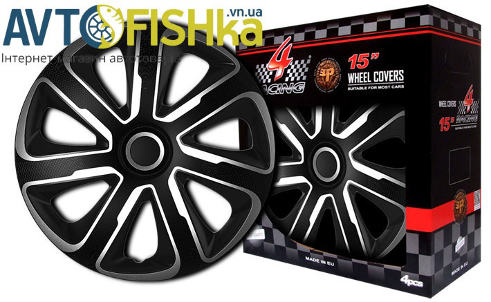 Ковпаки на колеса. Ковпаки колісні ARGO R14 LIVORNO CARBON SILVER&BLACK