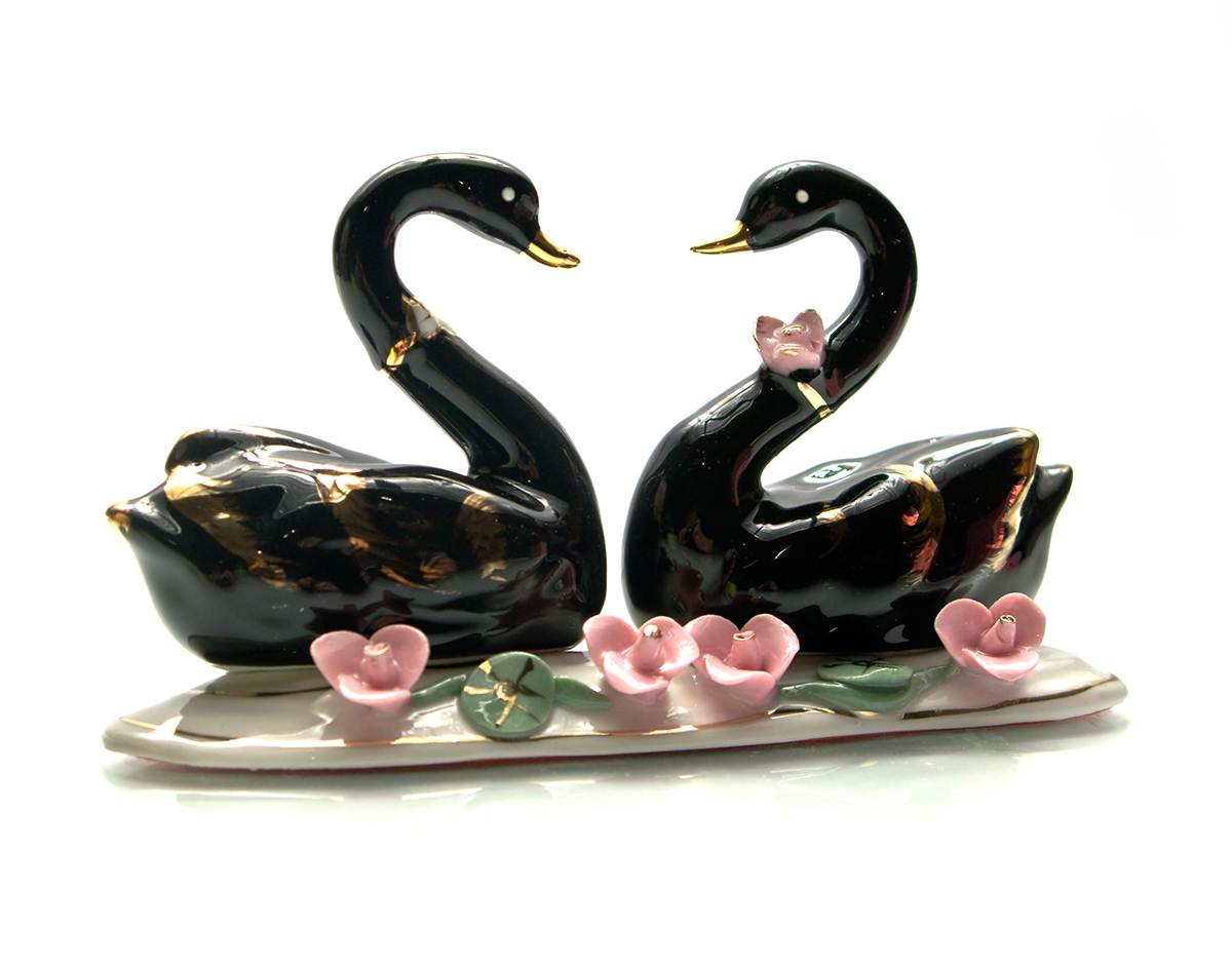 Статуетка Лебеді пара порцелян , фото 1