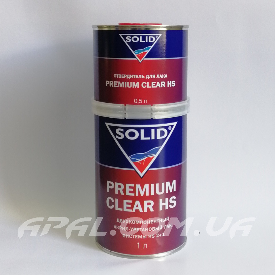 SOLID PREMIUM CLEAR HS 2:1 Лак (1л) + Затверджувач (0,5 л)