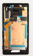 Дисплей Sony Xperia M2 (D2303/ D2305), Black | в сборе с сенсорным экраном (тачскрин) и рамкой (78P7120001N),