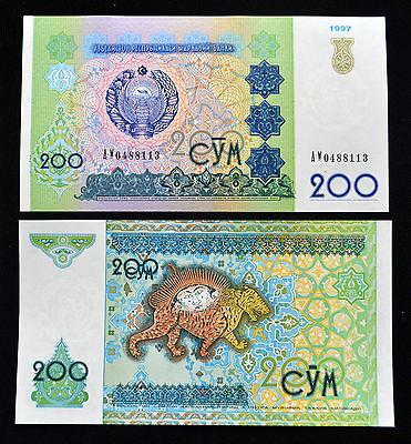 Узбекистан / Uzbekistan 200 Sum 1997 Pick 80 UNC