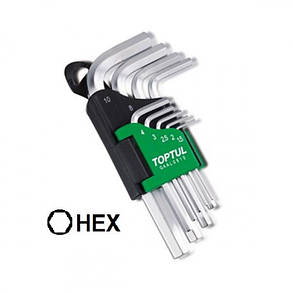 Набір Г-обр. ключів TORX T10-T50 9ед. Toptul GAAL0913, фото 4