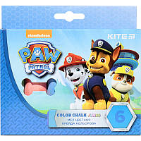 Мел цветной Jumbo, 6 цветов, Paw Patrol PAW18-073, KITE