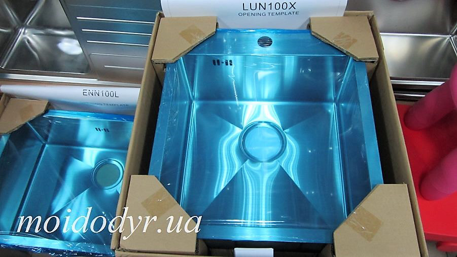 Мойка кухонная AquaSanita Luna 100X 51x45x20 из нержавеющей стали - фото 2 - id-p49543105