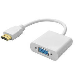 Конвертер відеосигналу HDMI to VGA білий