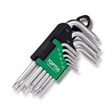 Набір Г-обр. ключів TORX T10-T50 9ед. Toptul GAAL0913