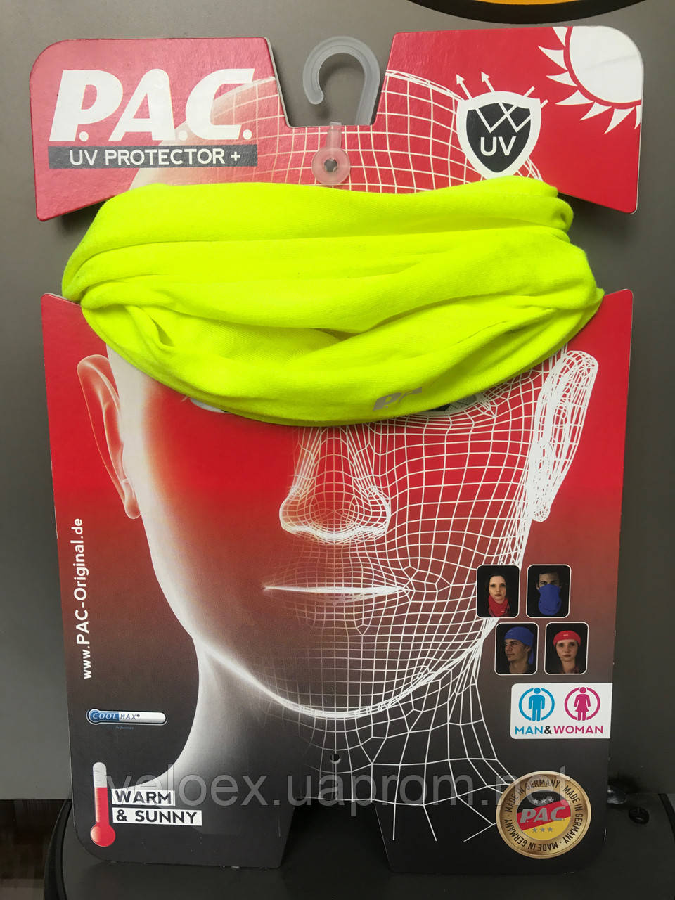 Головной убор P.A.C. Uv Protector + Neon Yellow - фото 1 - id-p274668922