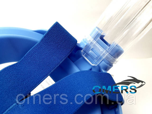 Маска полнолицевая Bs Diver Free Breath KID синяя