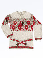 В'язана туніка для дівчинки "Маки" 0714