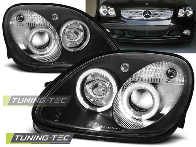 Передні фари Mercedes SLK R170 чорні